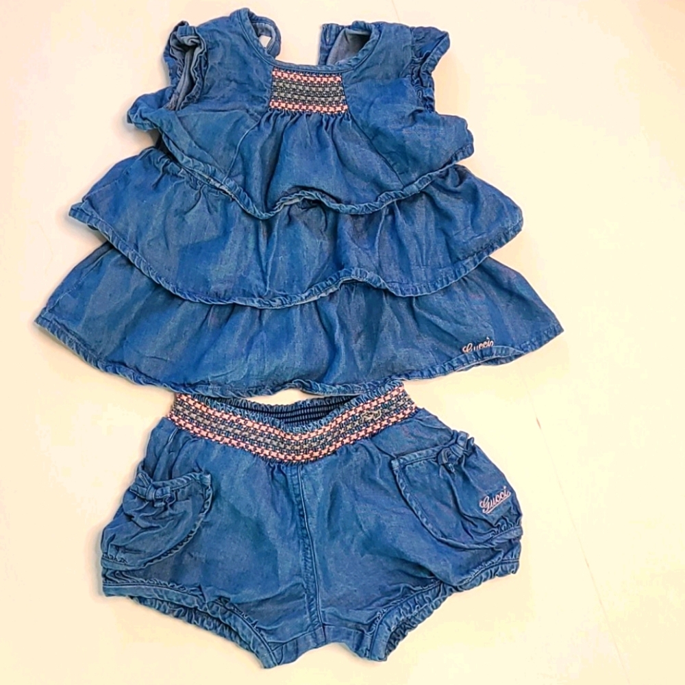 Gucci girls ruffle set size 18-24months